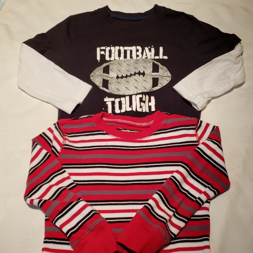 Lot of 2 - Boys Jumpin' Beans Long Sleeve Tees